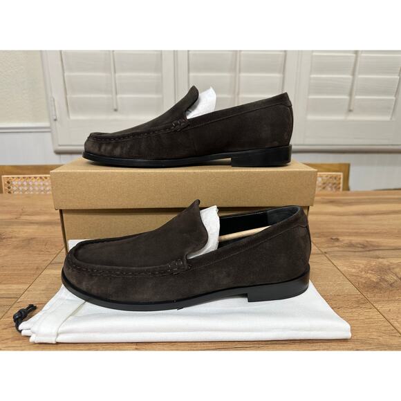 Vince Men\'s Miles Loafers Cocoa Brown Suede Size 9.5 NIB Minimalist Preppy main image 15